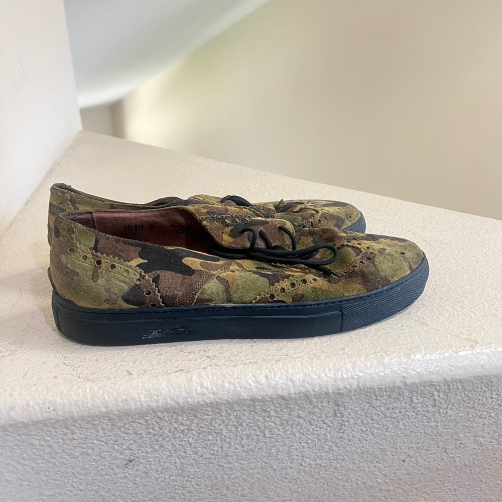 Del Toro Camo wingtip Handmade Oxford shoe Loafers work casual Men’s size 9